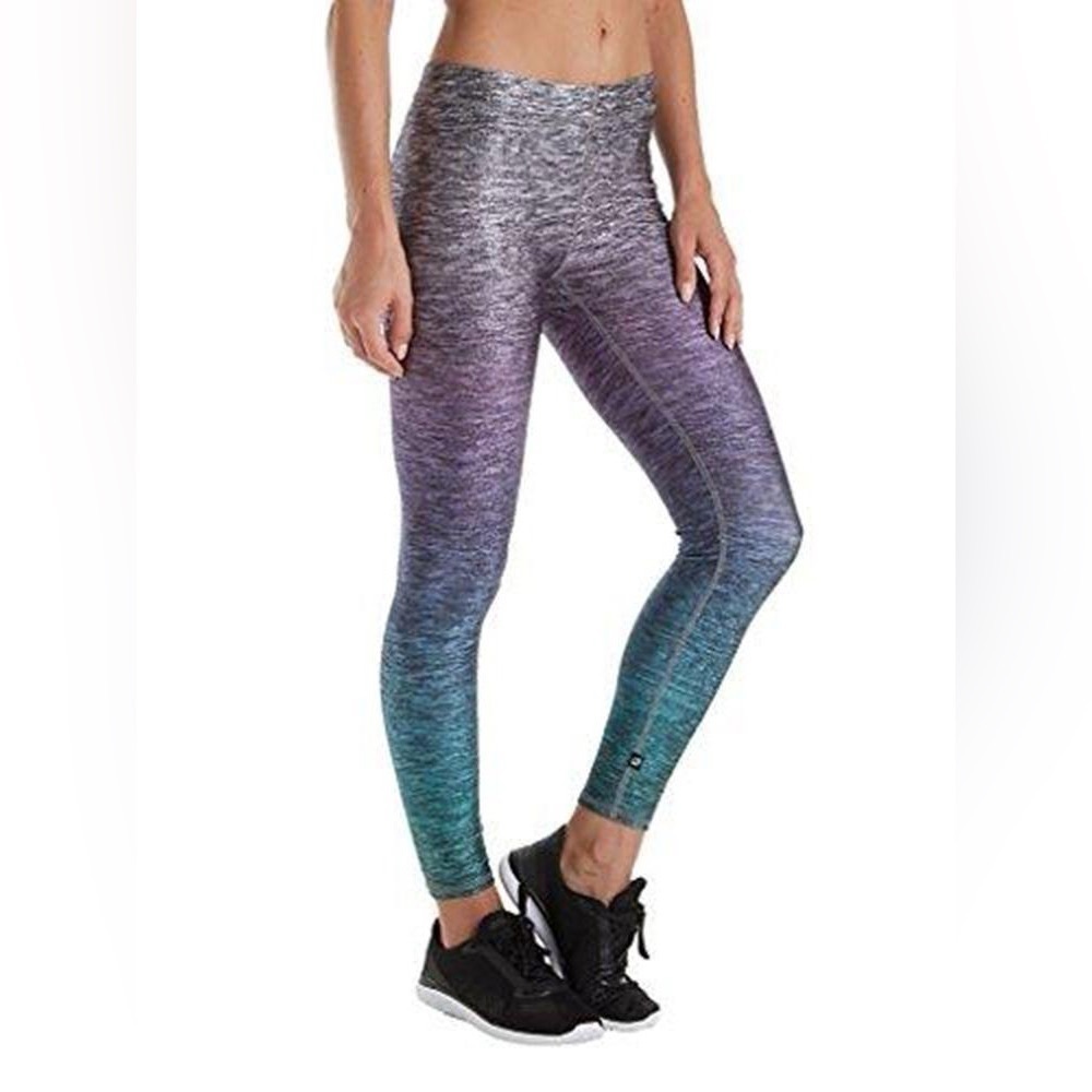Terez Ombre Leggings Sz M Purple Green Gradient Workout Pants